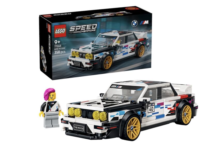 8月1日から販売される、「LEGO スピードチャンピオンズ BMW M3（E30）」。