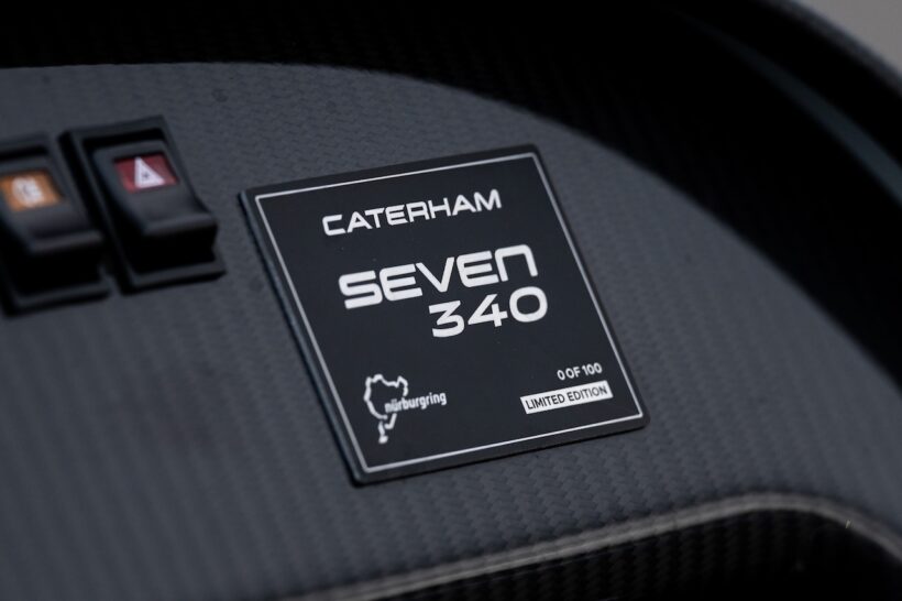 「ケータハム セブン 340 ニュルブルクリンク エディション」の専用ディテール。