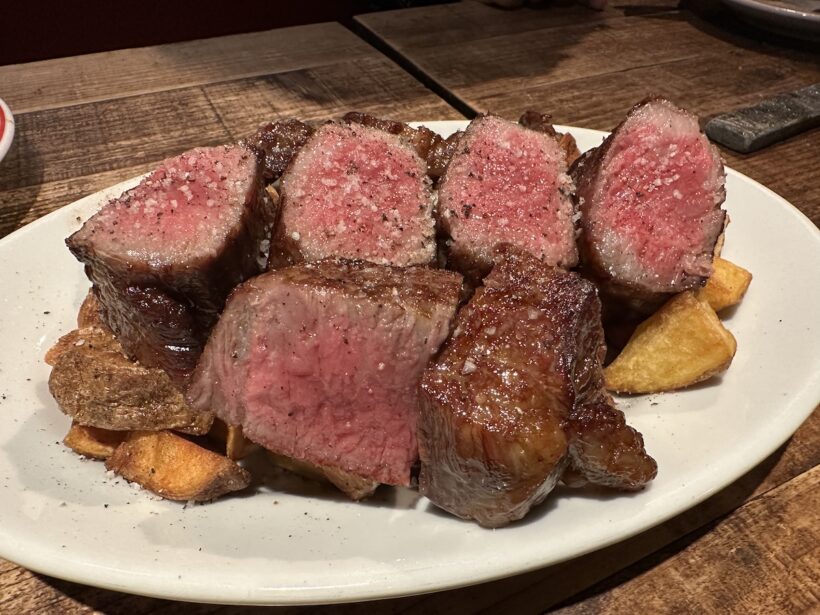 東京でトップクラスの肉店にて