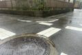 雨の日のマンホール