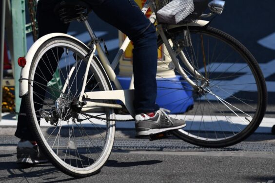 街中の自転車