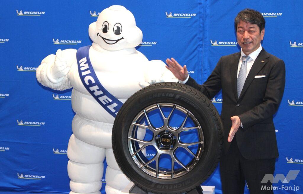 右は日本ミシュランタイヤの須藤 元代表取締役社長
