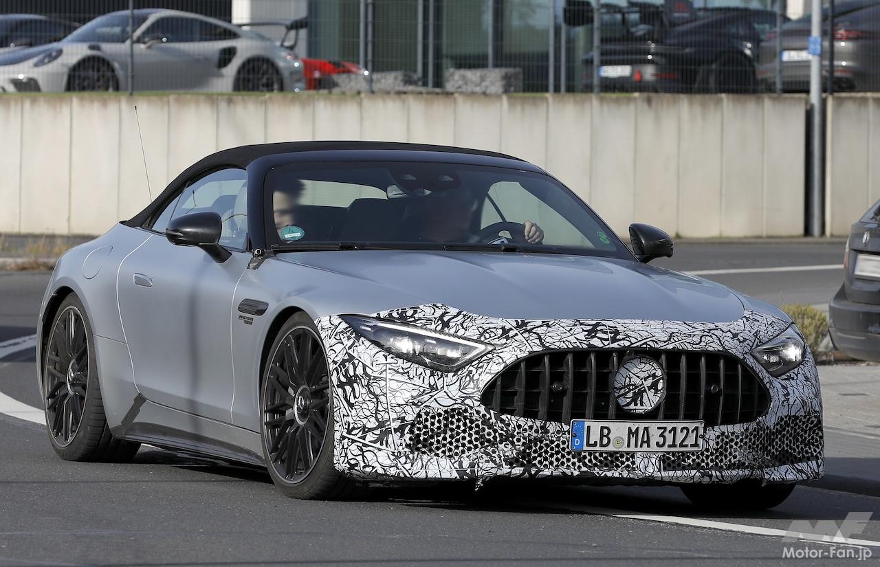 メルセデスAMG「SL」新型、より攻撃的に口を開く…最終デザインを