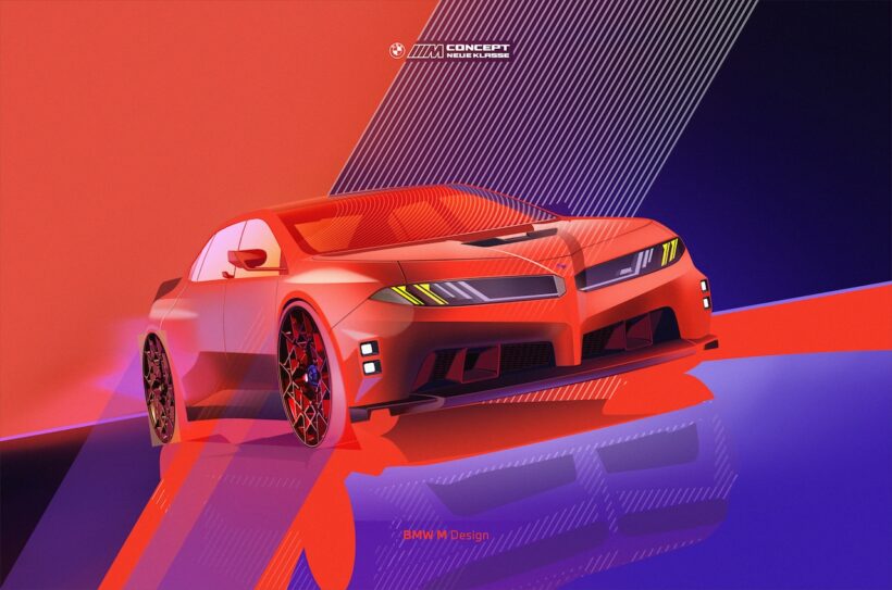 「BMW M コンセプト ノイエ クラッセ」のデザインスケッチ。