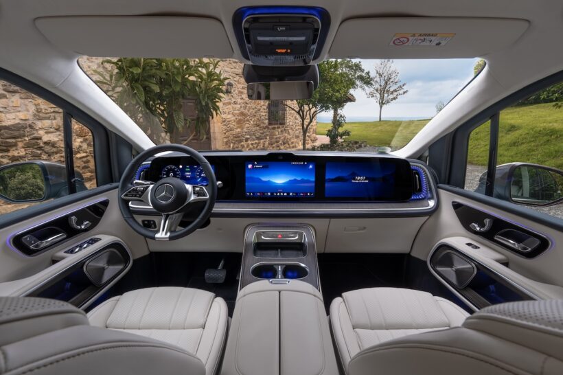 フル電動MPV「メルセデス・ベンツ VLE」のインテリア。