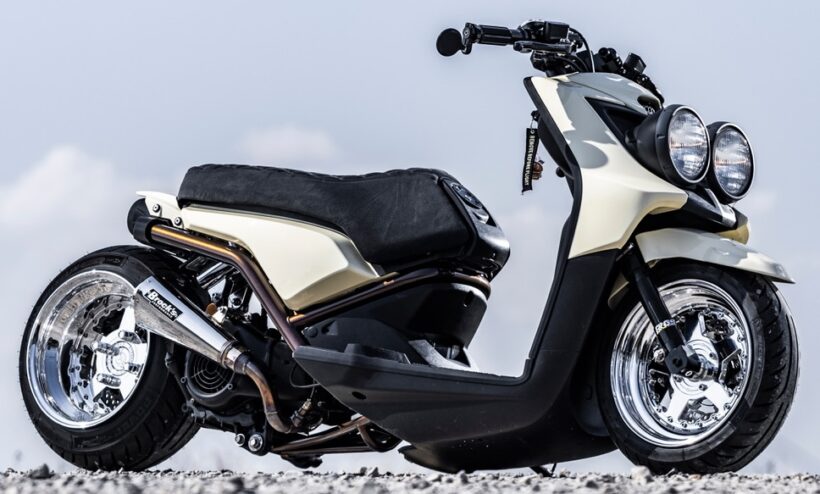 エアサス搭載で自在に車高をコントロールできるヤマハBW’S125は エアサス搭載で自在に車高をコントロールできるヤマハBW’S125は