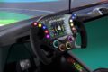 「AMR-C01-R ハイパーカー エディション」のステアリングホイール。