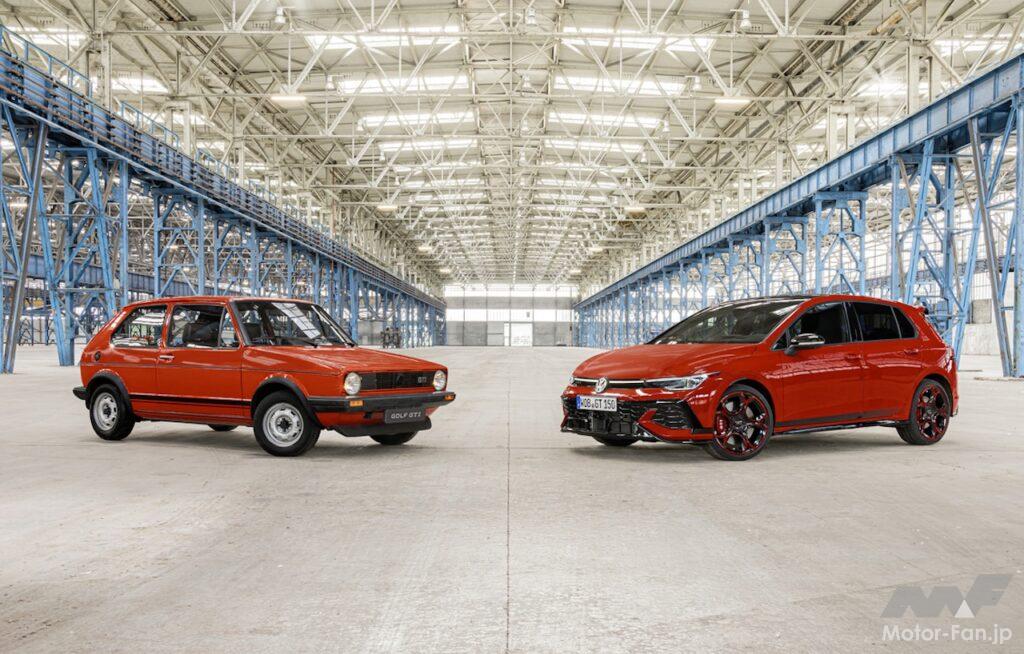初代ゴルフGTI（左）と現行ゴルフGTI（右）