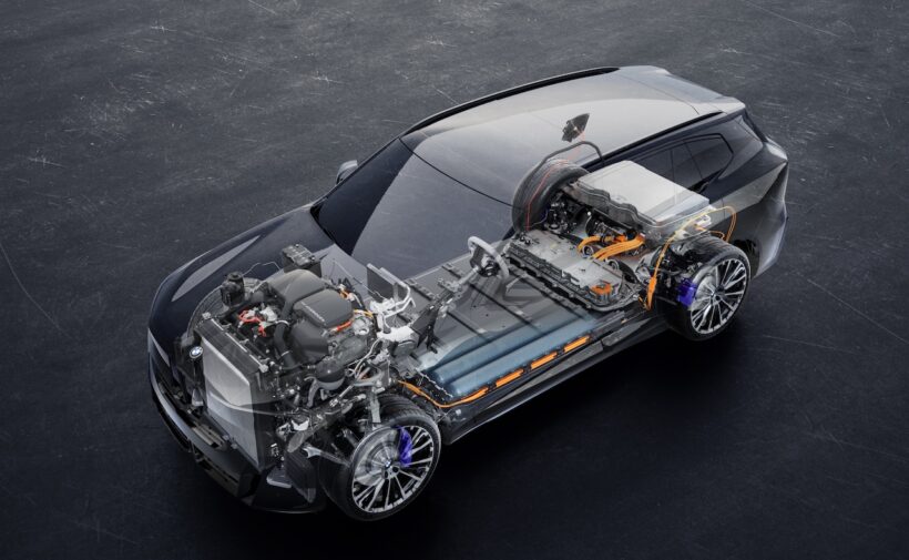 新型「BMW iX5 60 xDrive」のパワートレイン。