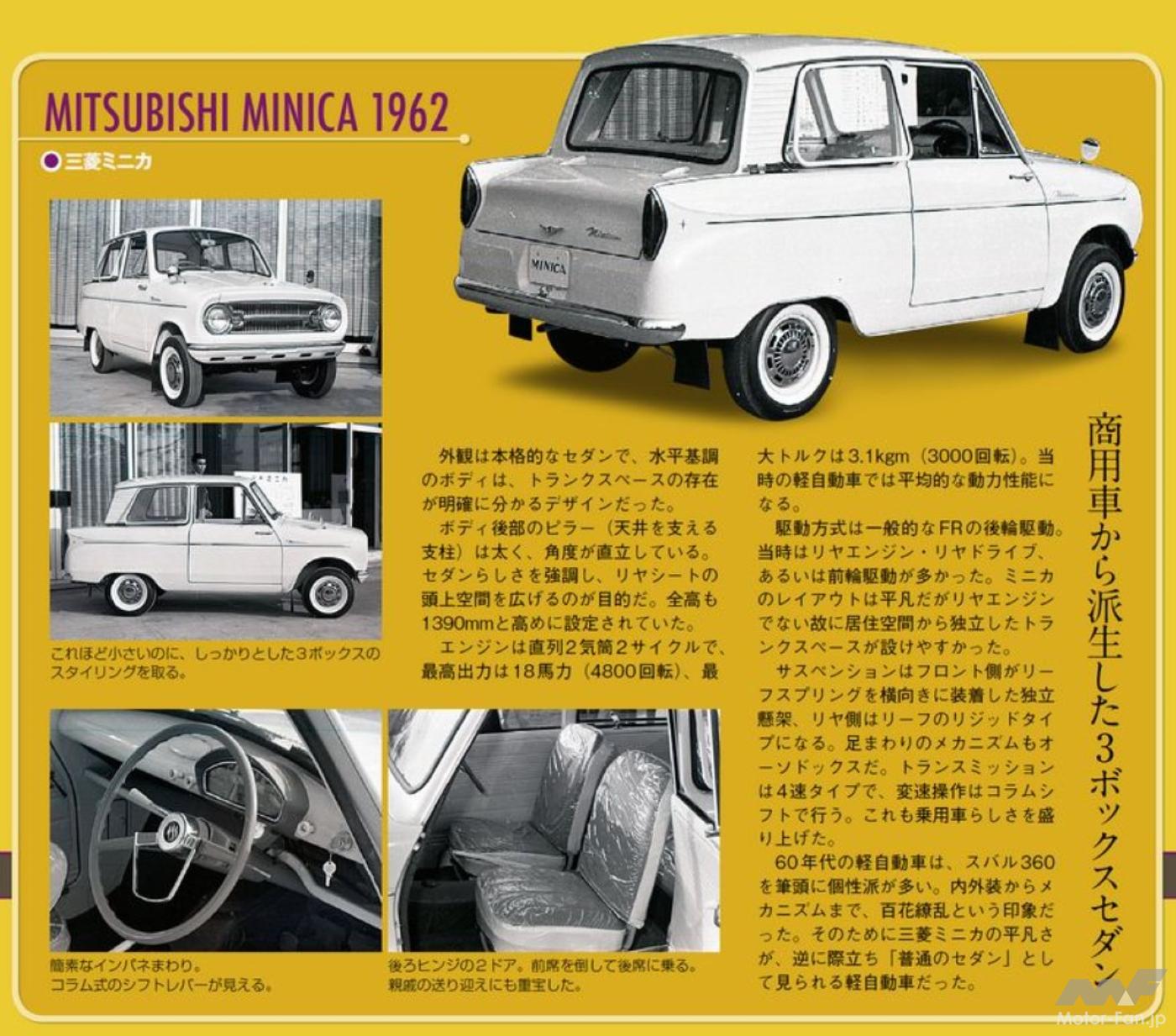 軽乗用車初3ドアハッチバックの名は三菱「ミニカ70」！ 31.5万円～2