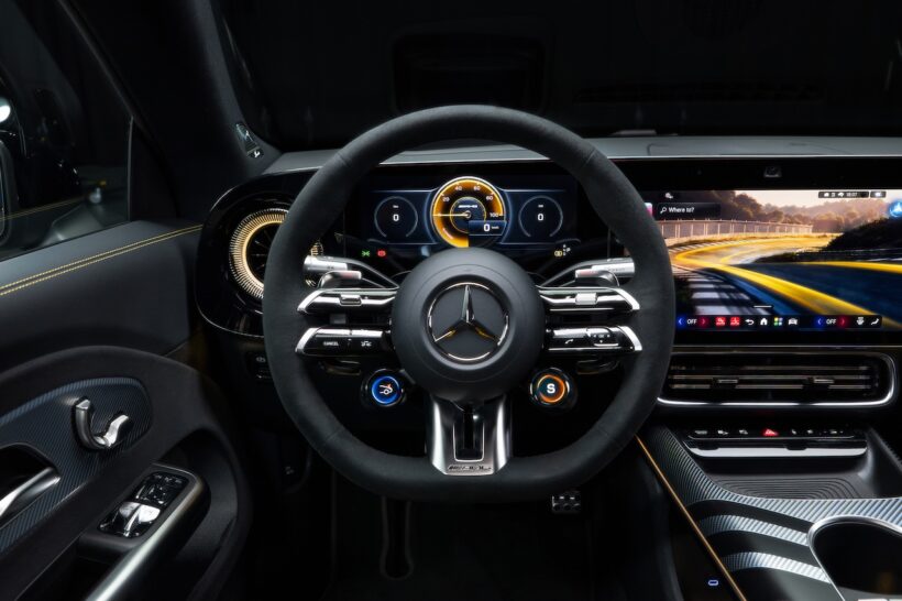 「メルセデス AMG CLA 45 4MATIC+」のインテリア。