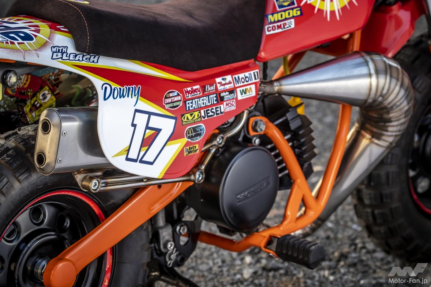 世界に一台!? キッズ向けのホンダQR50をボアアップして70cc化！ NASCAR