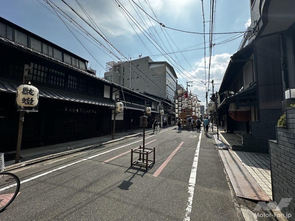 祇園祭のハイライト、17日の前祭巡行にて。