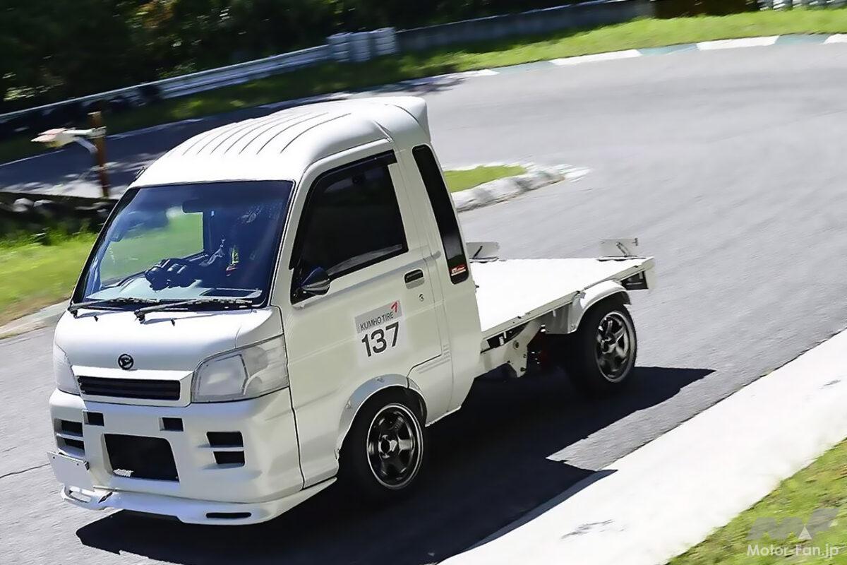 「1/100秒を削るためにフェンダー切り上げ！」仕事の相棒ハイゼット＋7JのTE37でサーキットを攻める