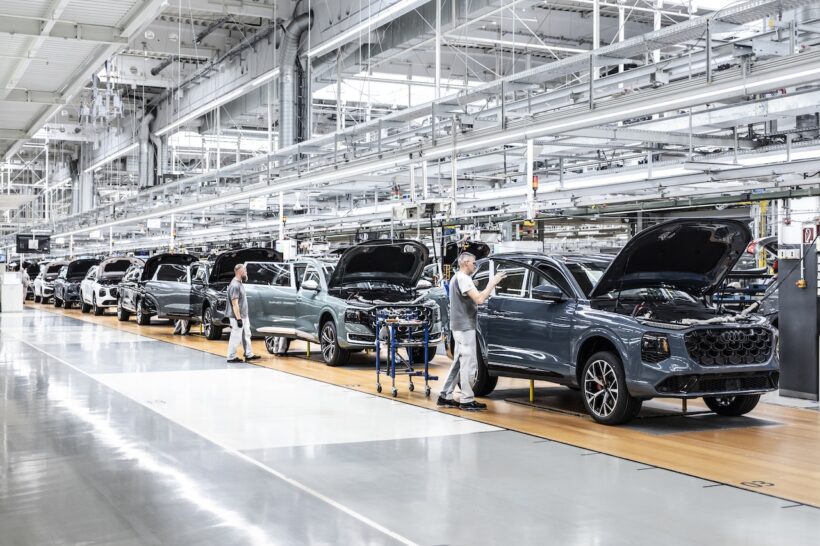 新型フラッグシップSUV「アウディ Q9」の製造工程。