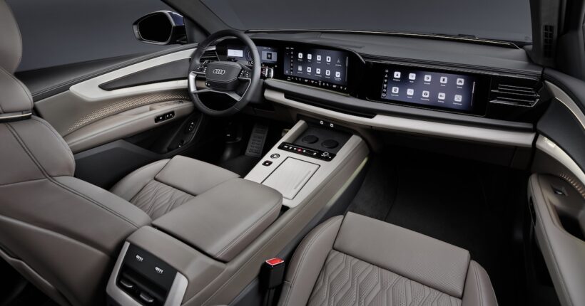 新型フラッグシップSUV「アウディ Q9」のインテリア。