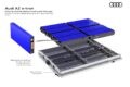 「アウディ A2 e-tron」のリン酸鉄リチウム（LFP）バッテリー。