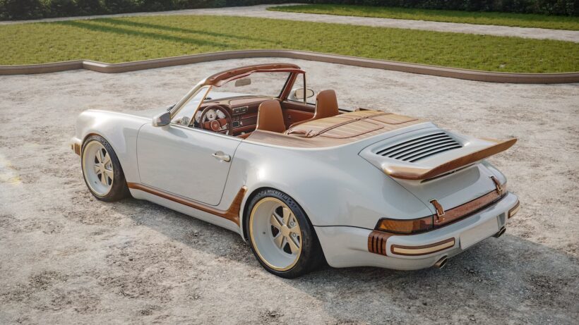 ルイ・ヴィトンとコラボレーションした「ポルシェ 911 リイマジンド バイ シンガー - クラシック ターボ」。