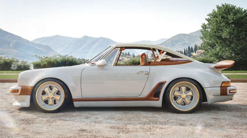 ルイ・ヴィトンとコラボレーションした「ポルシェ 911 リイマジンド バイ シンガー - クラシック ターボ」。