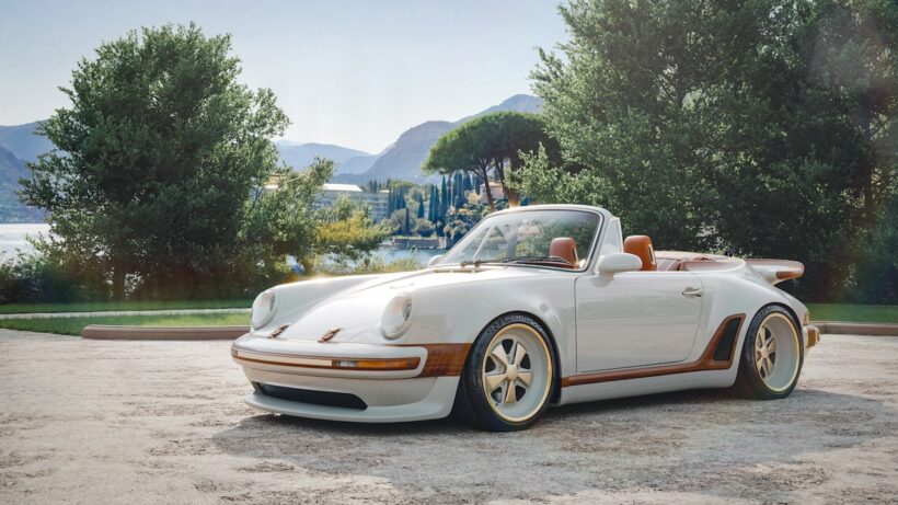 ルイ・ヴィトンとコラボレーションした「ポルシェ 911 リイマジンド バイ シンガー - クラシック ターボ」。