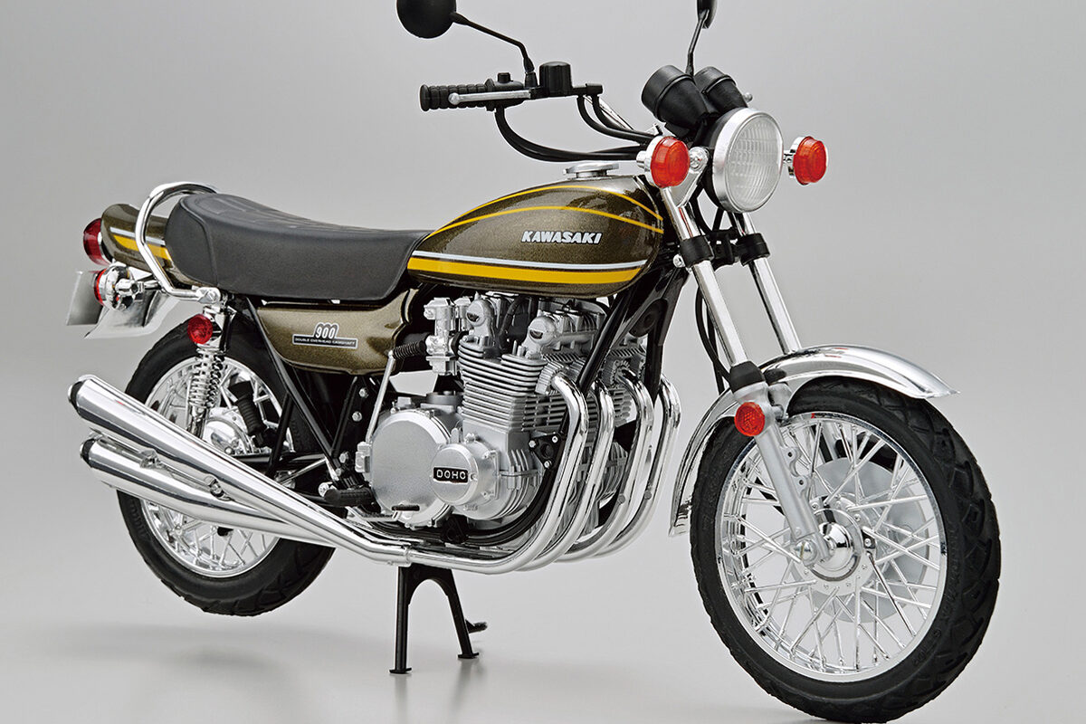 アオシマの「ザ☆バイク」シリーズにタイガーカラーのカワサキZ1（1974年モデル）が登場！　1/12スケールプラモデル　