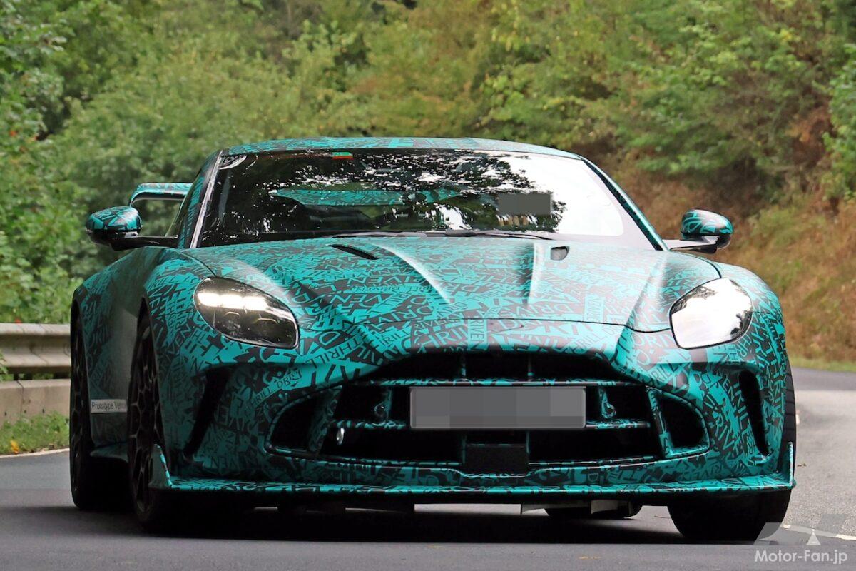 大型リヤウィングが物語る700ps超え確実の“911 GT3キラー”、ヴァンテージRS爆誕!? アストンマーティン最新プロトタイプをニュルで激写! 【スクープ写】