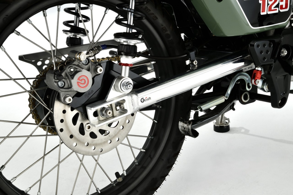 ホンダCT125ハンターカブ（JA55、JA65）適合のステムキット、ブレンボ4P用F／2P用Rキャリパーサポート。モンキー125用ダウンチューブキットも登場【Gクラフトの新製品】