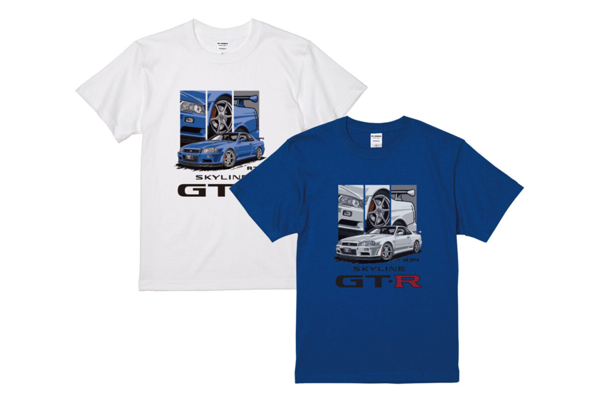 「GT-Rファン必見」BNR34の存在感を一枚に凝縮した日産自動車公認の新作Tシャツが登場！