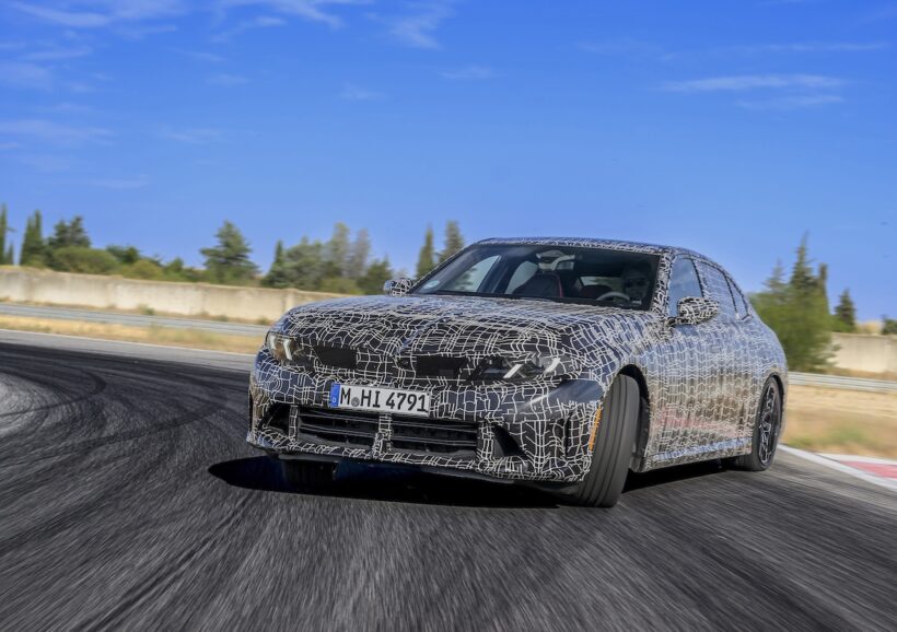 南フランス・ミラマで最終テストを行う、内燃機関搭載「BMW 3シリーズ」。