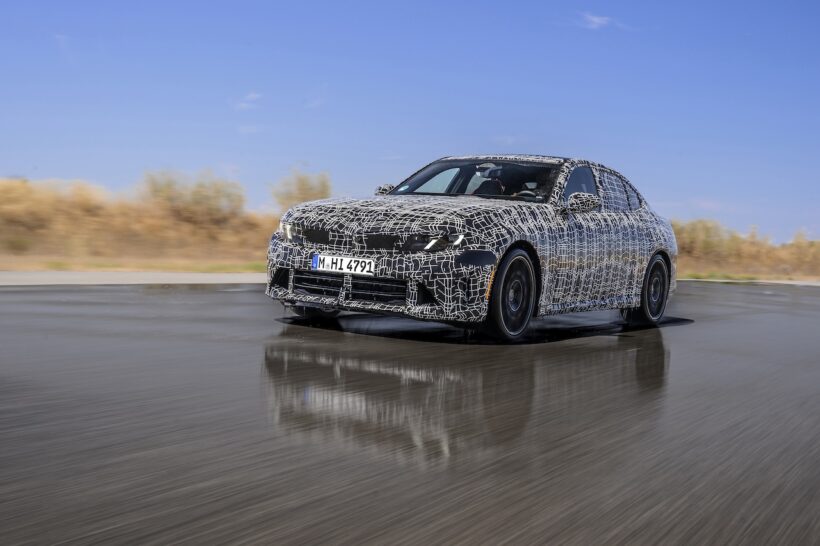 南フランス・ミラマで最終テストを行う、内燃機関搭載「BMW 3シリーズ」。