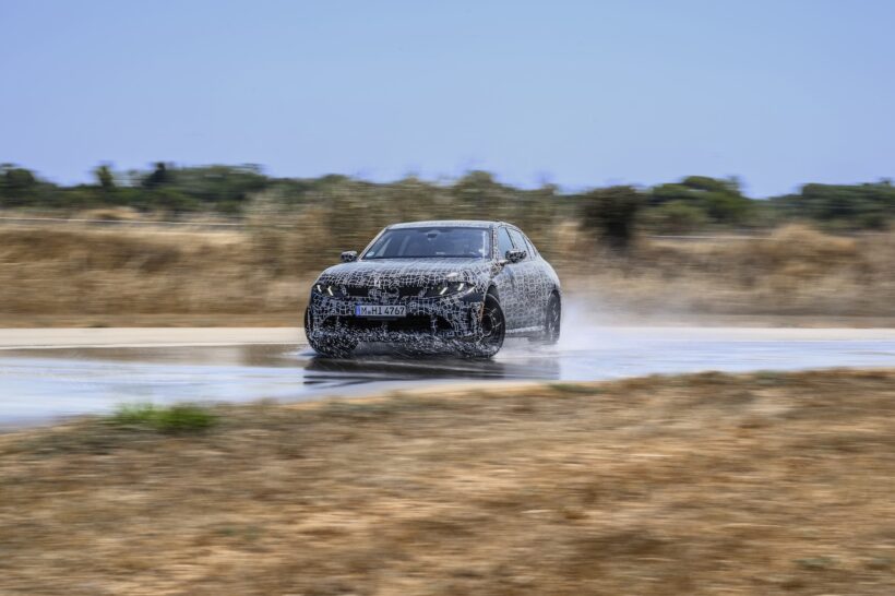 南フランス・ミラマで最終テストを行う、内燃機関搭載「BMW 3シリーズ」。