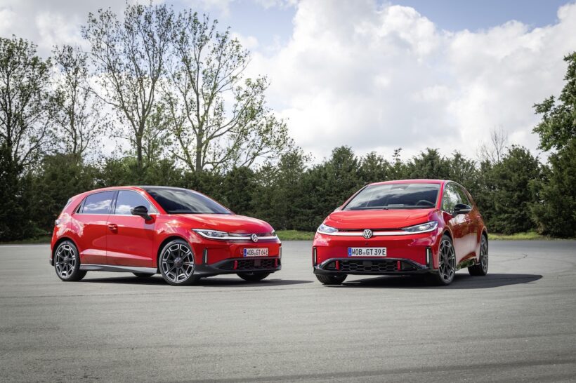 「フォルクスワーゲン ID.ポロ GTI」と「ID.3 GTI」。