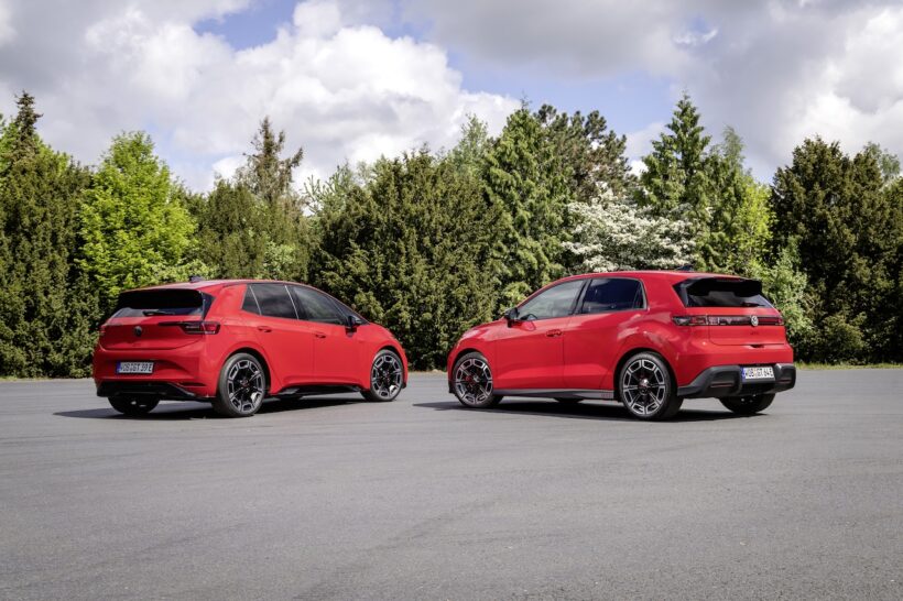 「フォルクスワーゲン ID.ポロ GTI」と「ID.3 GTI」。