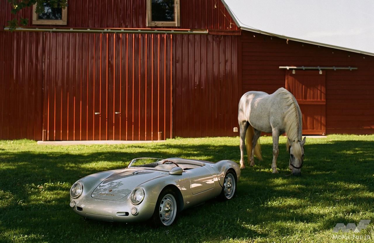 歴史的レーシングカー「ポルシェ 550 J」が80%スケールの電動ミニカー 歴史的レーシングカー「ポルシェ 550 J」が80%スケールの電動ミニカー