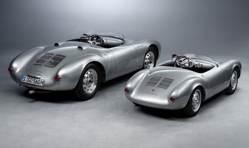 英国のヘドリー・スタジオとポルシェは、歴史的レーシングカーを再現した電動ミニカー「ポルシェ 550 J」を発表した。