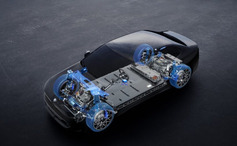 新型「BMW i3」内燃機関搭載モデルのフル電動パワートレイン。