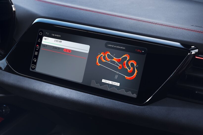 ディスプレイにも「RS」専用デザインが導入されている。