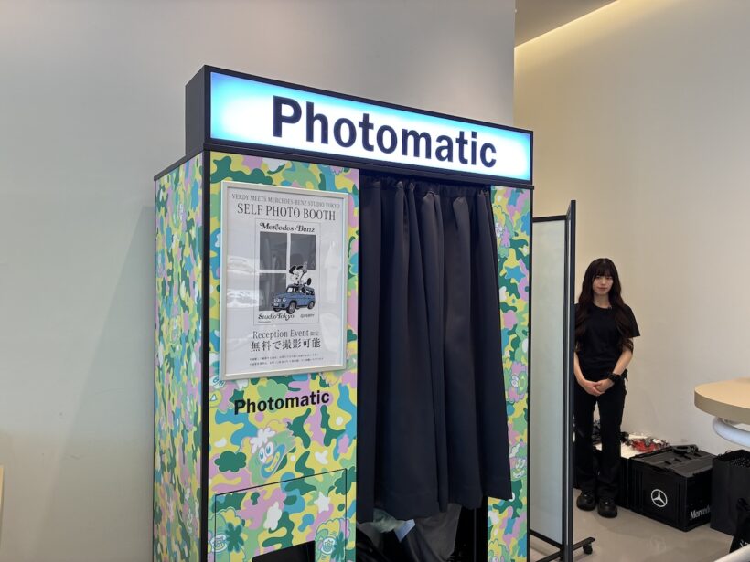VERDY meets Mercedes-Benz STUDIO TOKYOオリジナルセルフフォトブースは1回800円で体験可能。