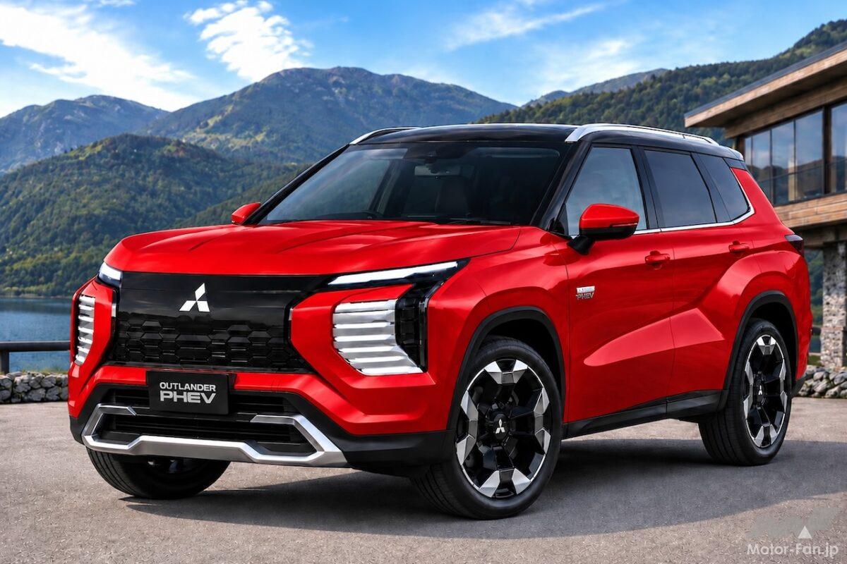 三菱アウトランダーPHEV次期型は4モーター×S-AWCで次世代4WDに進化、2028年にも登場か!? EV航続106km超えにも期待高まる! 【予想CG付き】