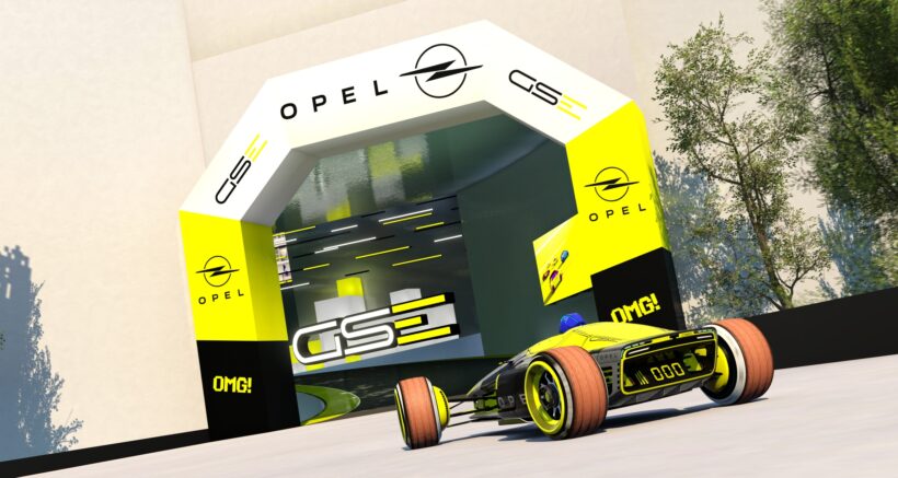 オペルは高性能電動車ブランド「GSE」の世界観をゲームで発信する。