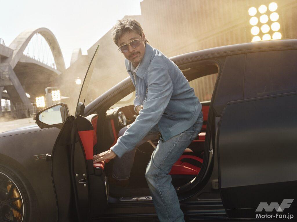 「メルセデス AMG GT 4ドアクーペ」をドライブした、ブラッド・ピット。
