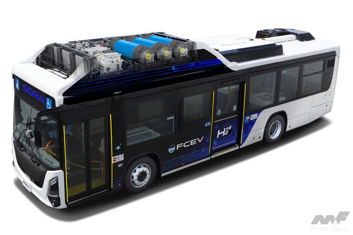 BEVの骨格にFCシステムを載せる。トヨタといすゞが路線バスで実現した「電動コンポーネント共通化」のパッケージング