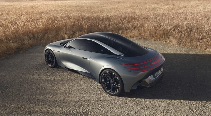 フル電動コンセプト「プジョー RCZ ビジョン」のエクステリア。