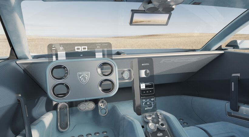 フル電動コンセプト「プジョー RCZ ビジョン」のインテリア。