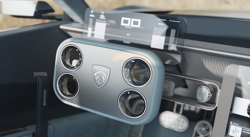 フル電動コンセプト「プジョー RCZ ビジョン」のインテリア。