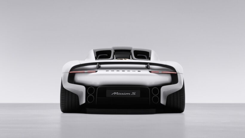 ミッドシップハイパースポーツ「ポルシェ ミッション S」のエクステリア。