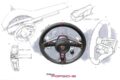 ミッドシップハイパースポーツ「ポルシェ ミッション S」のデザインスケッチ。