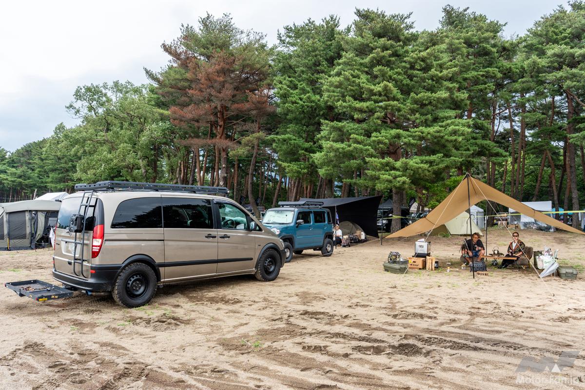 「このベンツ、なんだか妙にタフ！」鉄チン＆ムチムチタイヤで仕上げたV350がキャンプやアウトドアにちょうどいい！