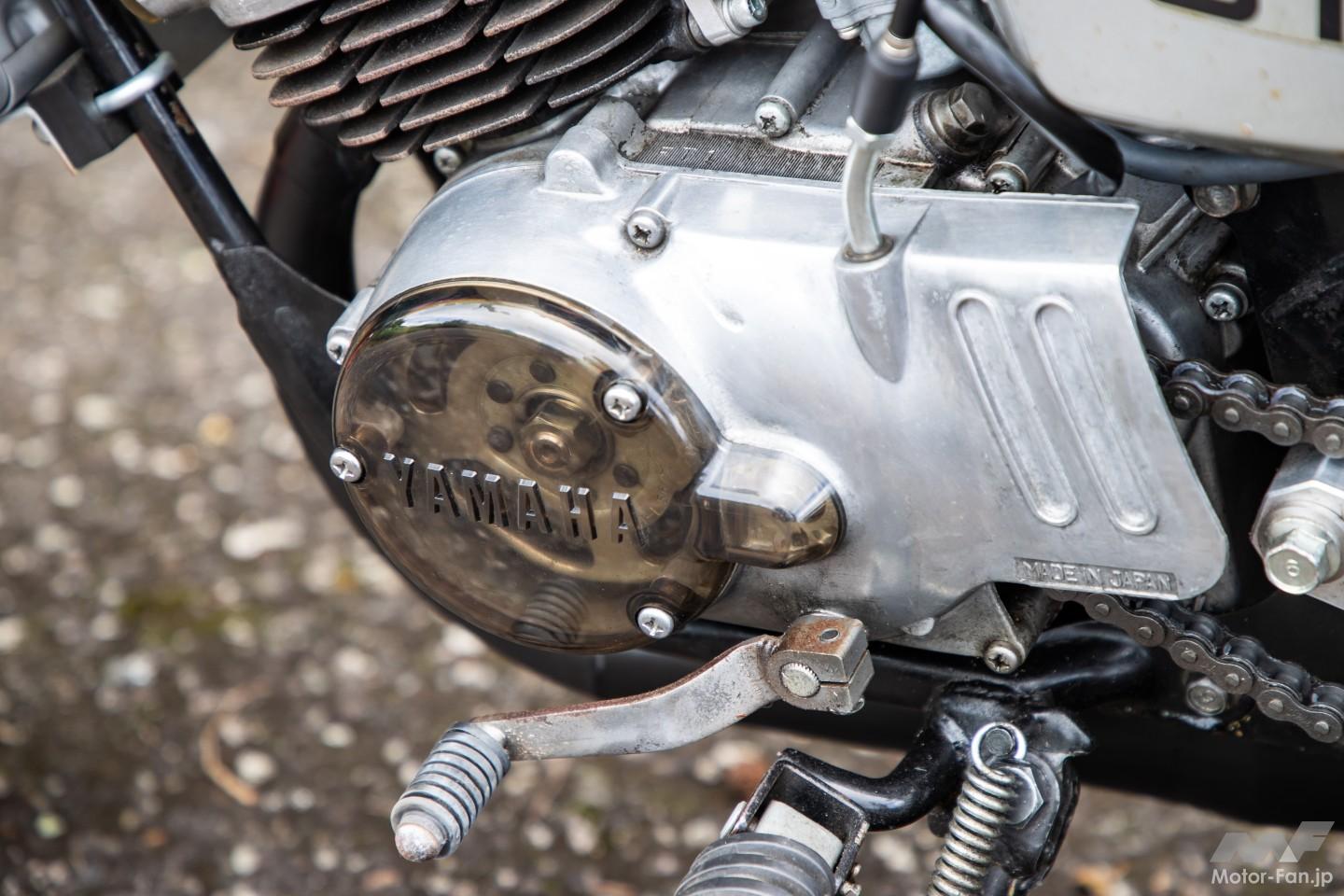 GT50 GR50 ミニトレ　ノグチ？フロントフェンダー ホイールが50万円超!?」十国峠で出会ったヤマハGT50“ミニトレ”は激レア