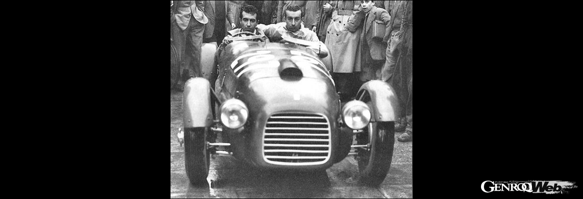 フェラーリ 166SCのフロントビュー